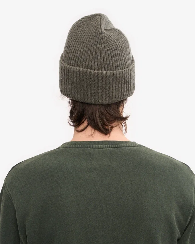 Chapeau en laine mérinos - Olive poussiéreux