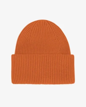 Chapeau en laine mérinos - Orange brûlé