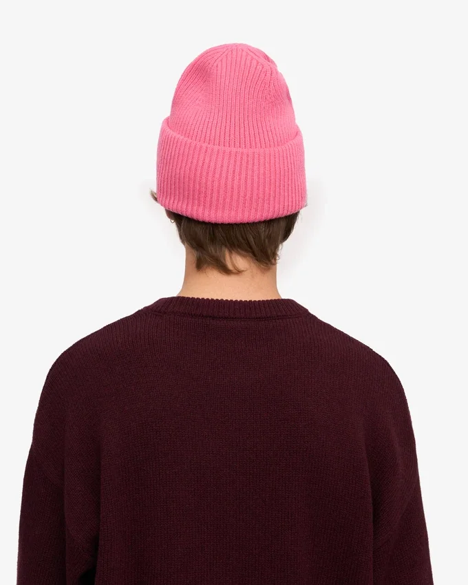 Chapeau en laine mérinos - Rose bubble-gum