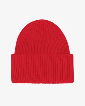 Chapeau en laine mérinos - Rouge écarlate