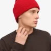 Chapeau en laine mérinos - Rouge écarlate