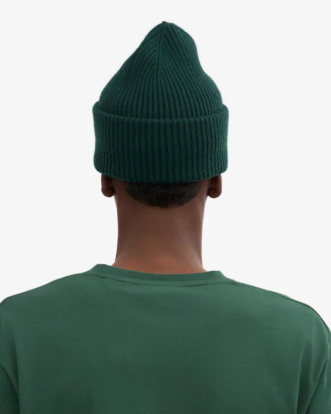 Chapeau en laine mérinos - Vert émeraude