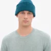 Chapeau en laine mérinos - Vert océan