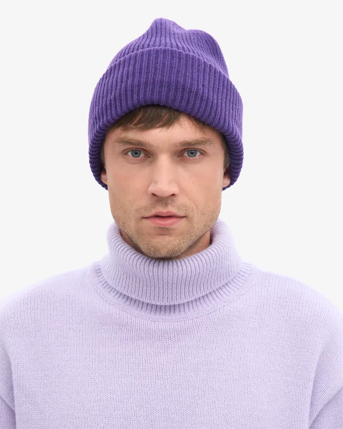 Chapeau en laine mérinos - Violet ultra