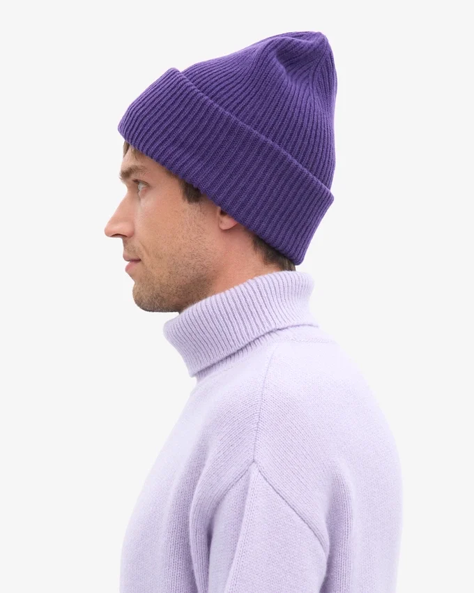 Chapeau en laine mérinos - Violet ultra