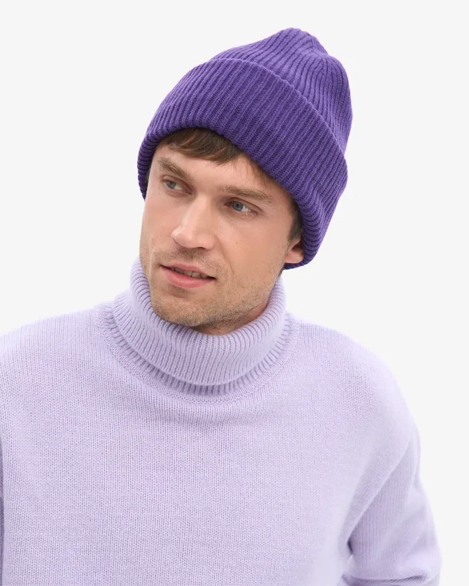 Chapeau en laine mérinos - Violet ultra