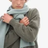 Écharpe en laine mérinos - Bleu acier