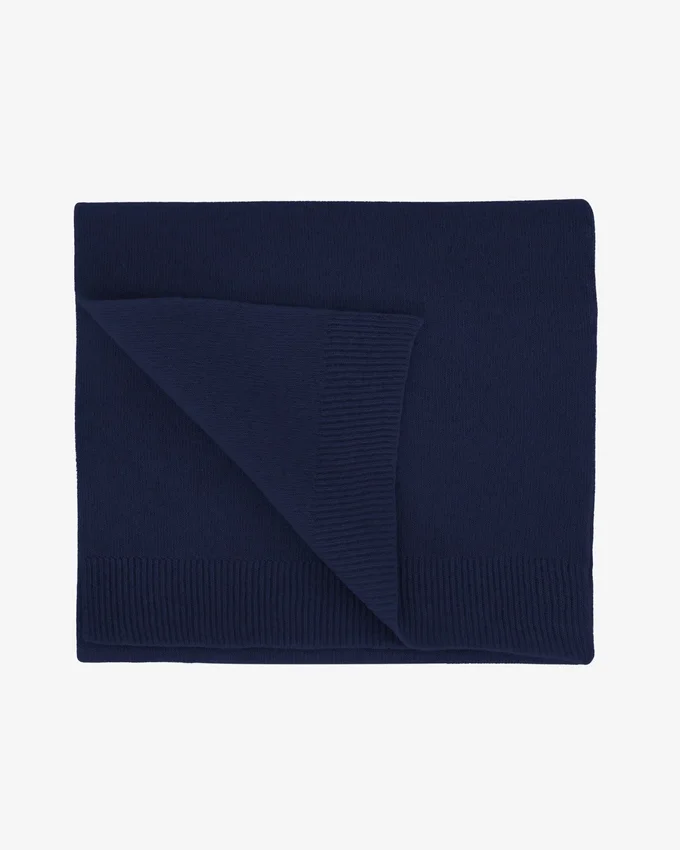 Écharpe en laine mérinos - Bleu marine