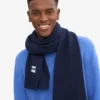 Écharpe en laine mérinos - Bleu marine