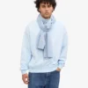 Écharpe en laine mérinos - Bleu polaire