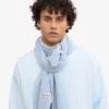 Écharpe en laine mérinos - Bleu polaire