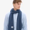 Écharpe en laine mérinos - Bleu pétrole