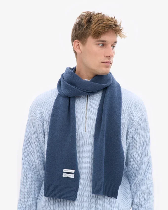Écharpe en laine mérinos - Bleu pétrole