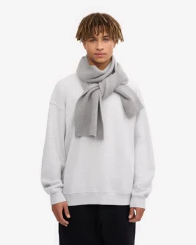 Écharpe en laine mérinos – Gris chiné