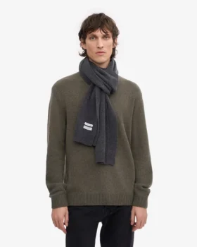 Écharpe en laine mérinos – Gris lave