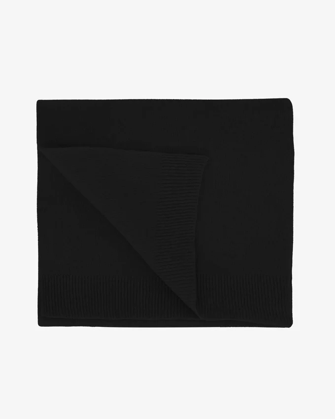 Écharpe en laine mérinos - Noir intense