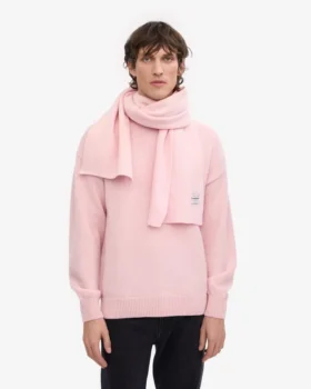 Écharpe en laine mérinos – Rose délavé