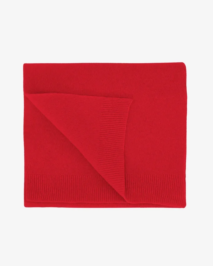 Écharpe en laine mérinos - Rouge écarlate
