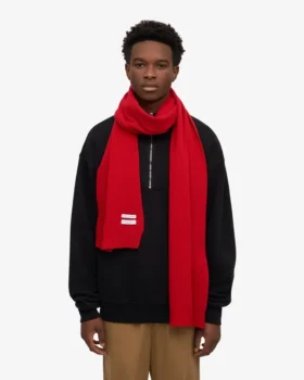 Écharpe en laine mérinos – Rouge écarlate