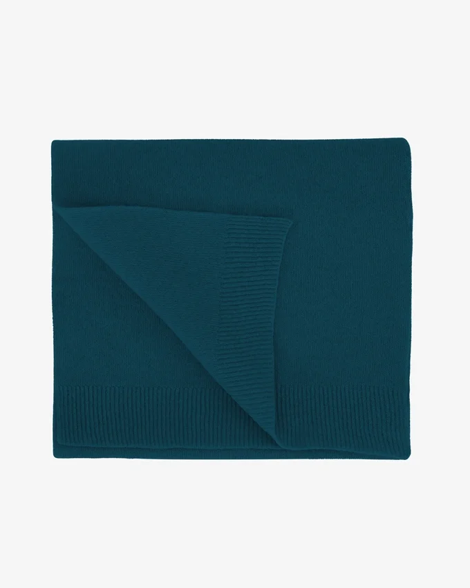 Écharpe en laine mérinos - Vert océan