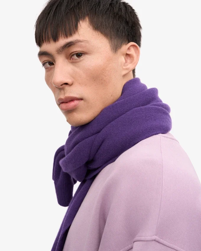 Écharpe en laine mérinos - Violet ultra