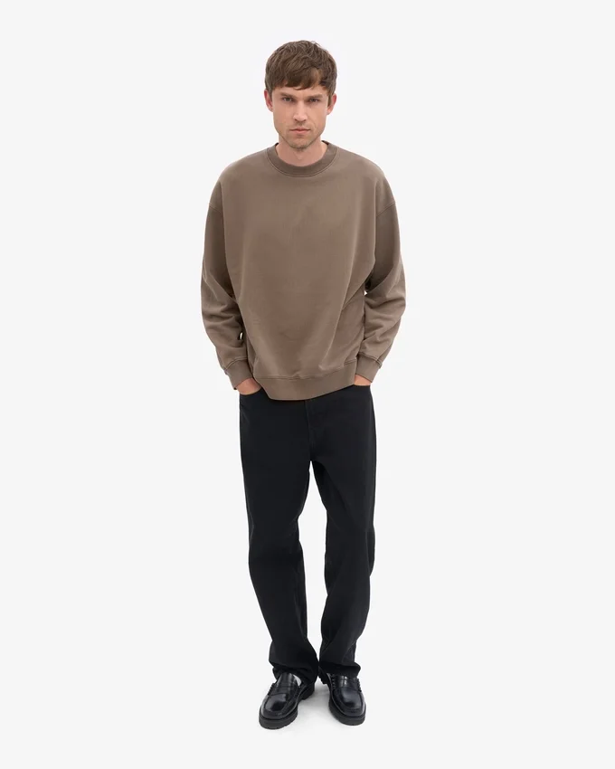 Chaussette oversize en coton bio - Marron cèdre