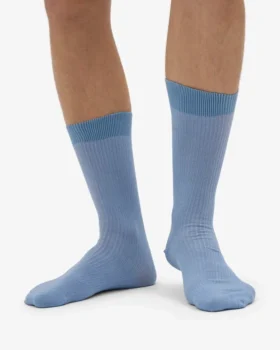 Chaussettes Classic Organic en coton bio – Bleu acier