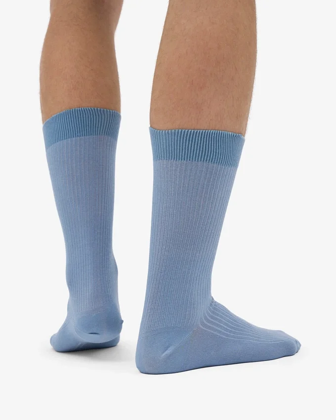 Chaussettes Classic Organic en coton bio - Bleu acier