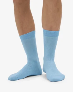 Chaussettes Classic Organic en coton bio – Bleu bord de mer