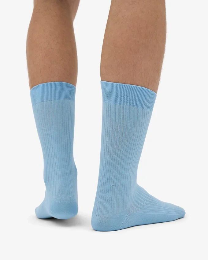 Chaussettes Classic Organic en coton bio - Bleu bord de mer