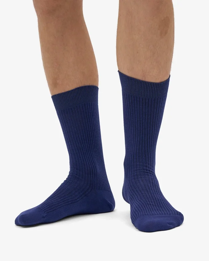 Chaussettes Classic Organic en coton bio - Bleu marine