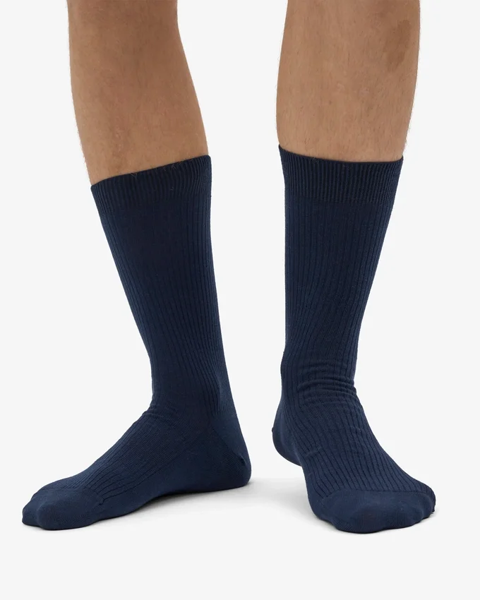 Chaussettes Classic Organic en coton bio - Bleu marine