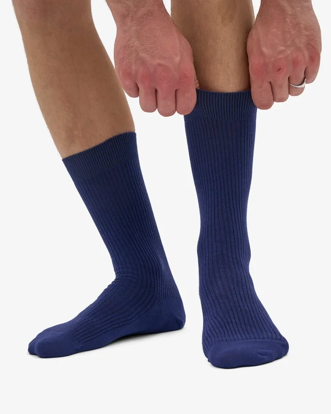 Chaussettes Classic Organic en coton bio - Bleu marine