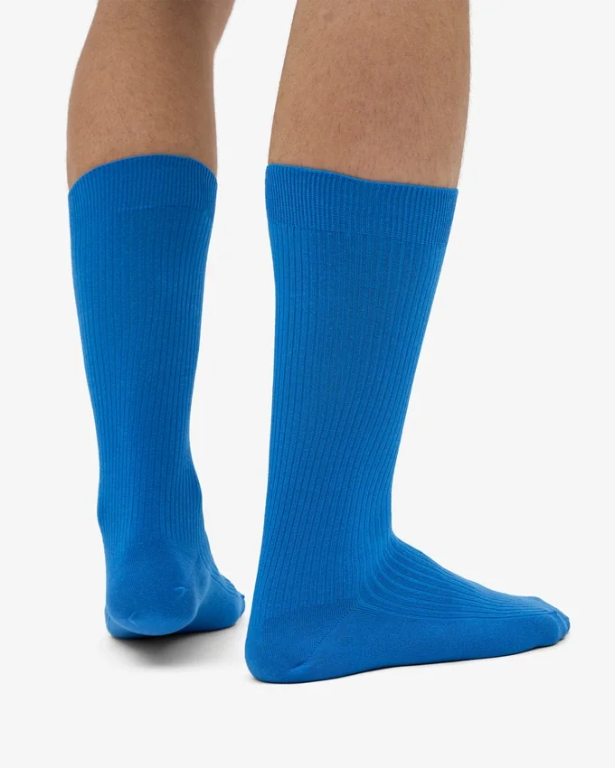 Chaussettes Classic Organic en coton bio - Bleu Pacifique