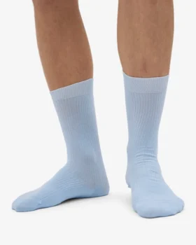 Chaussettes Classic Organic en coton bio – Bleu polaire