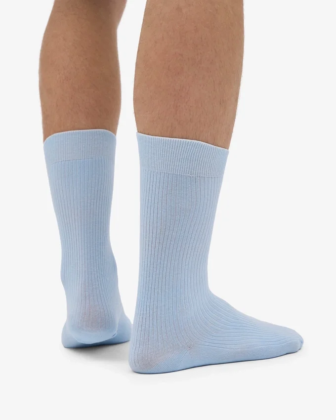 Chaussettes Classic Organic en coton bio - Bleu polaire