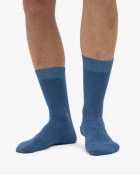 Chaussettes Classic Organic en coton bio – Bleu pétrole