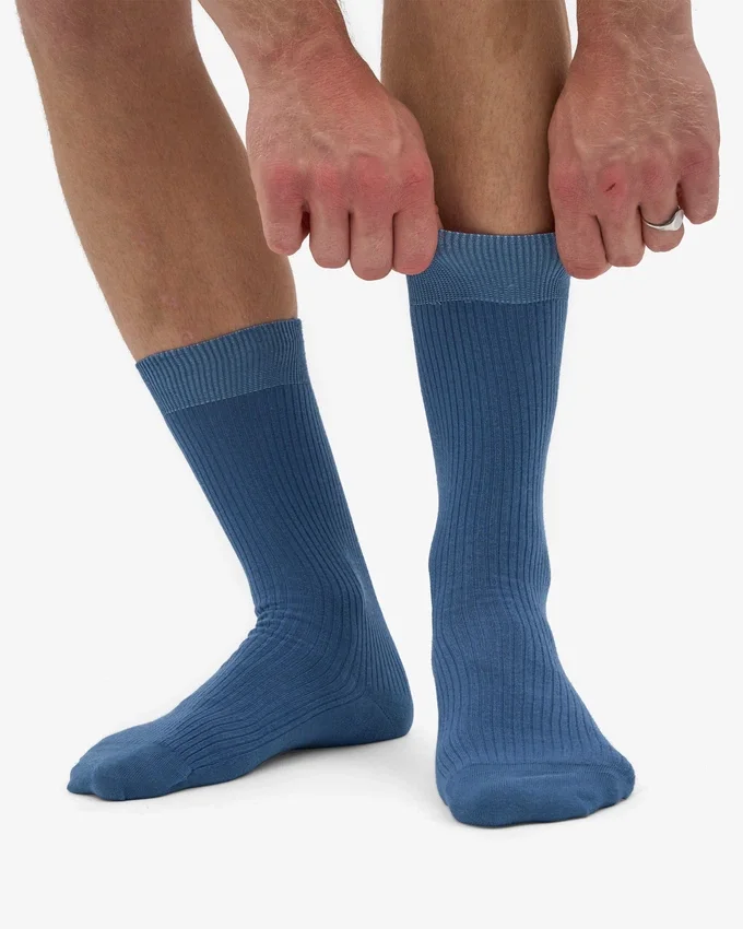 Chaussettes Classic Organic en coton bio - Bleu pétrole