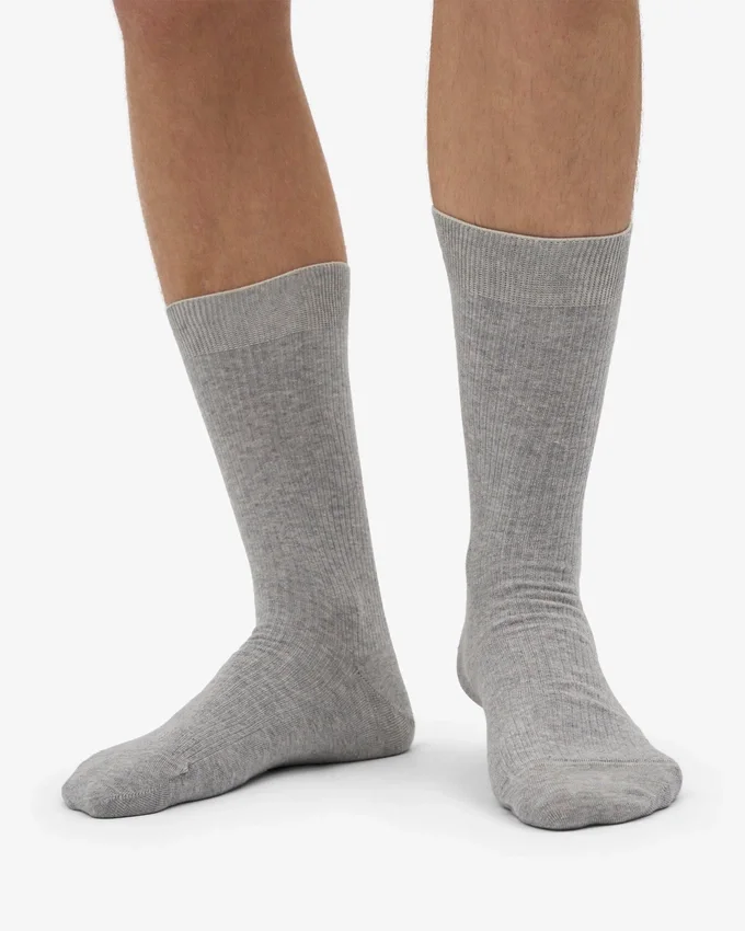Chaussettes Classic Organic en coton bio - Gris chiné