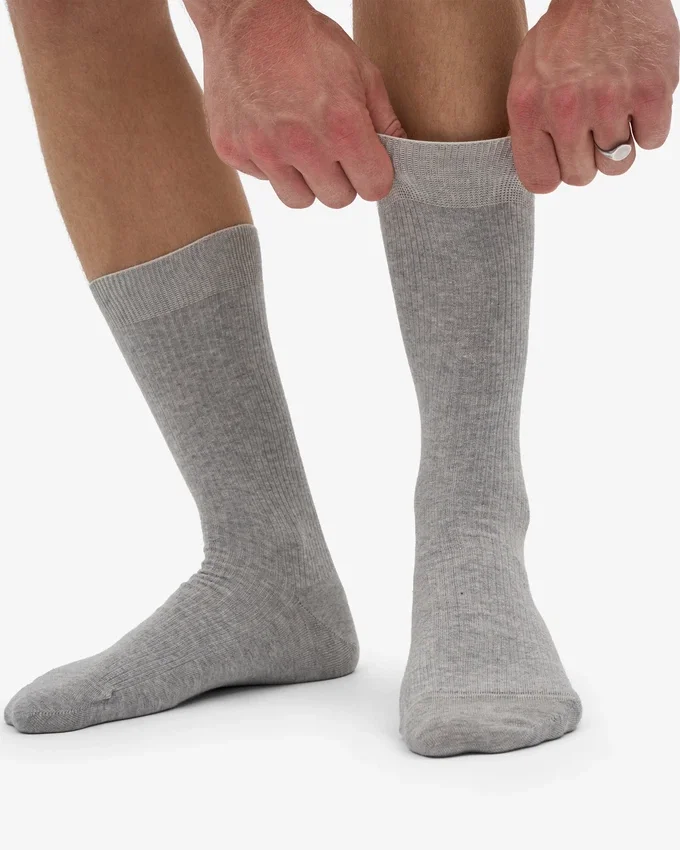 Chaussettes Classic Organic en coton bio - Gris chiné