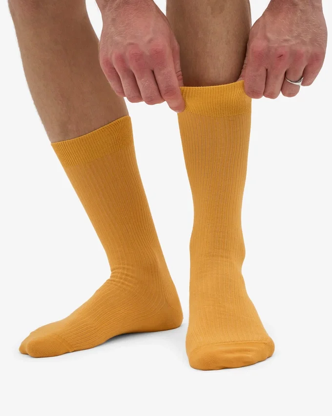 Chaussettes Classic Organic en coton bio - Jaune brûlé