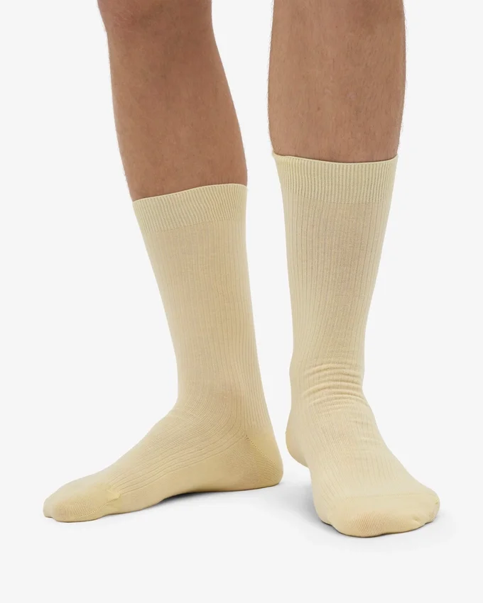 Chaussettes Classic Organic en coton bio - Jaune pâle