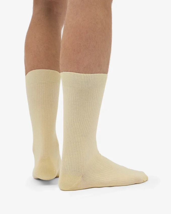 Chaussettes Classic Organic en coton bio - Jaune pâle