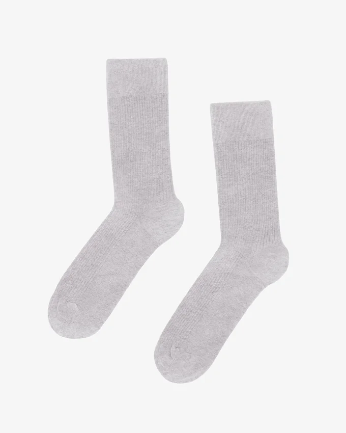 Chaussettes Classic Organic en coton bio - Mélange neige