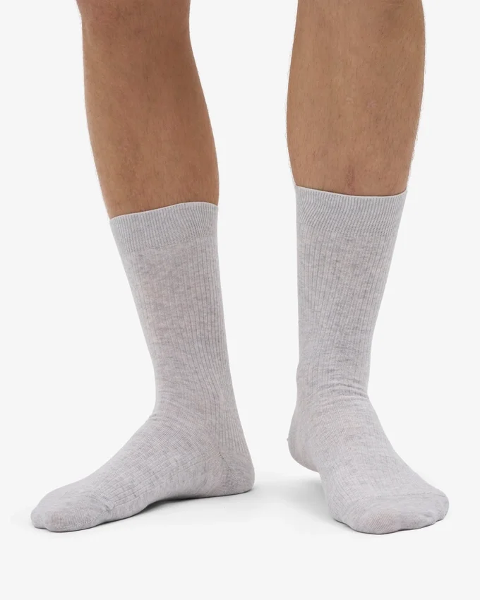 Chaussettes Classic Organic en coton bio - Mélange neige