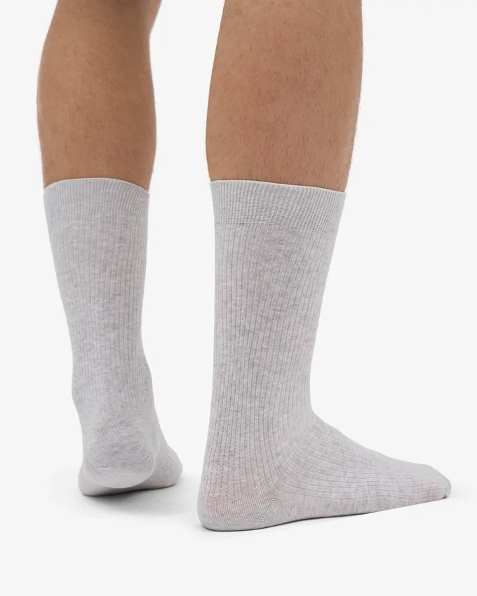 Chaussettes Classic Organic en coton bio - Mélange neige