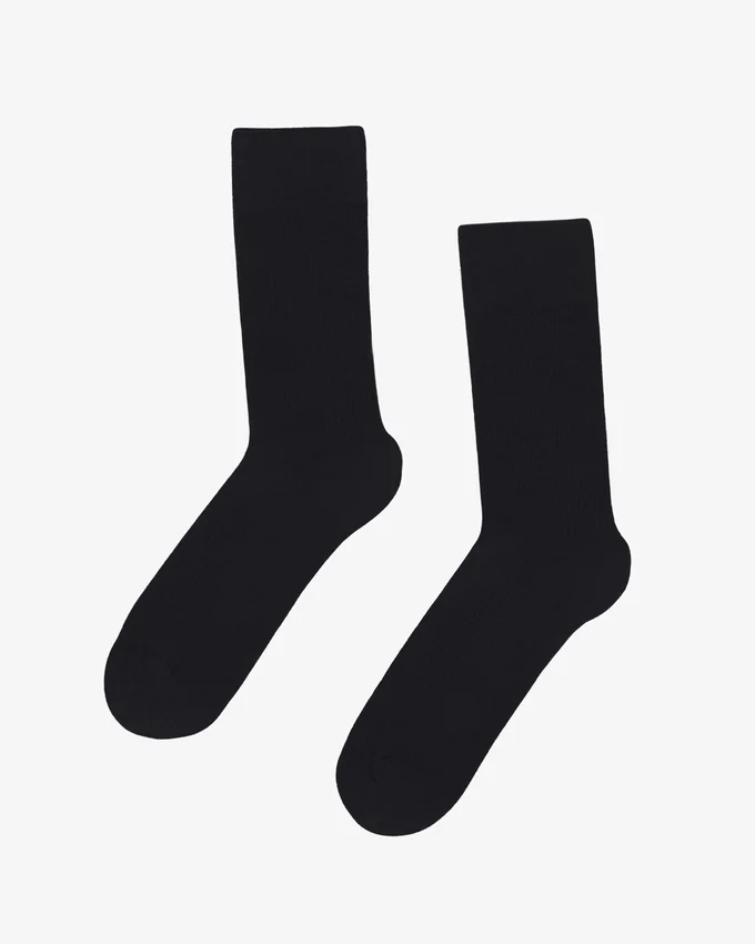 Chaussettes Classic Organic en coton bio - Noir intense