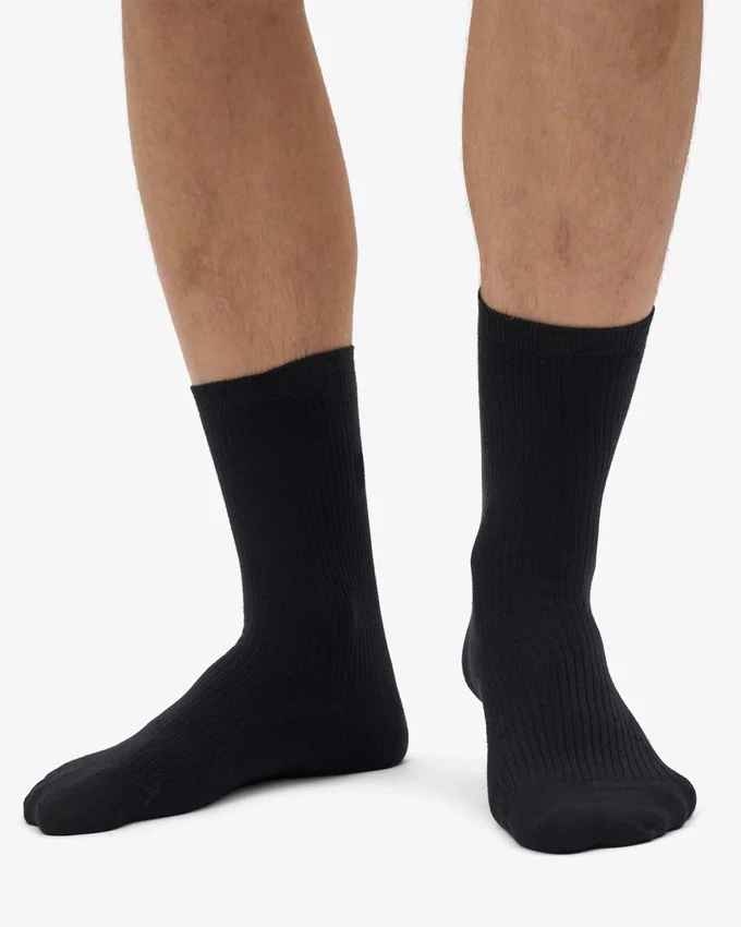 Chaussettes Classic Organic en coton bio - Noir intense
