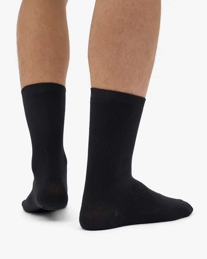 Chaussettes Classic Organic en coton bio - Noir intense