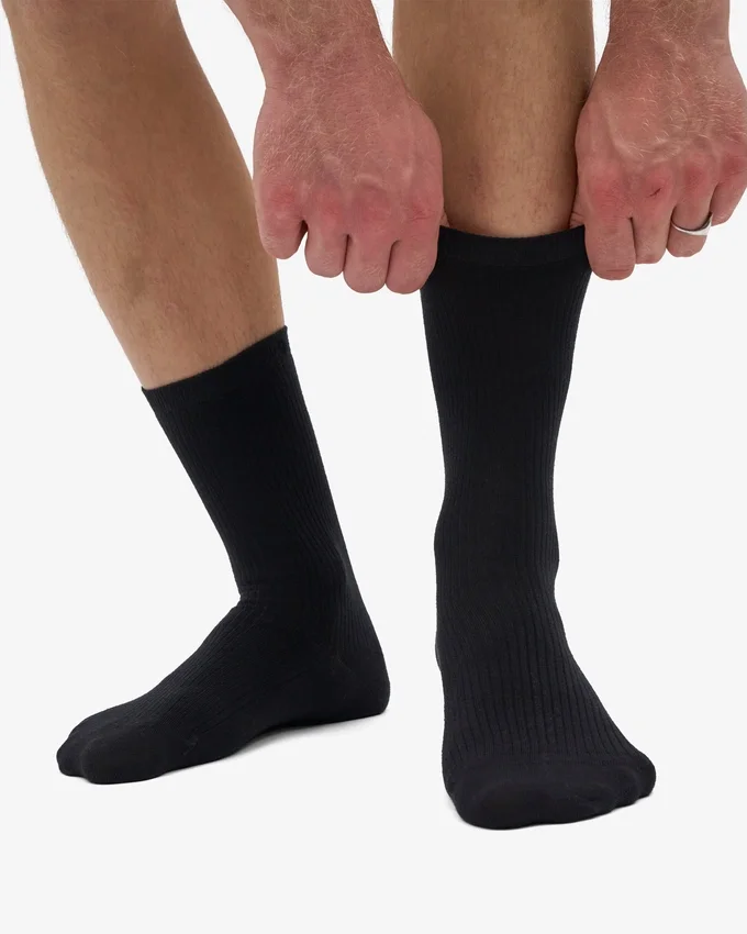 Chaussettes Classic Organic en coton bio - Noir intense